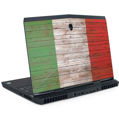 Italian Flag Dark Wood Dell Alienware Skin